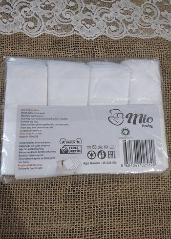 Civil Bebek Ağız Mendili 4'lü sıfır