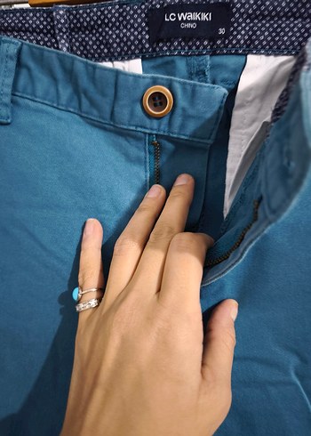 HM Düğmeli Bej Erkek Regular Fit Pantolon - Görsel 6