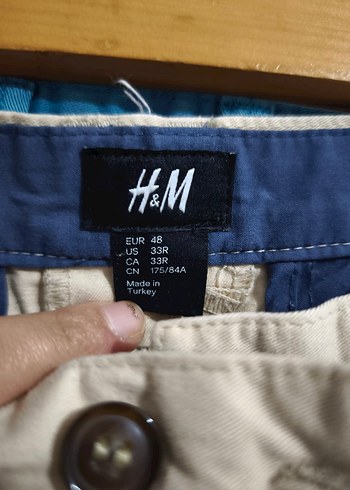 HM Düğmeli Bej Erkek Regular Fit Pantolon - Görsel 2