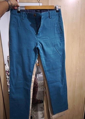 HM Düğmeli Bej Erkek Regular Fit Pantolon - Görsel 5