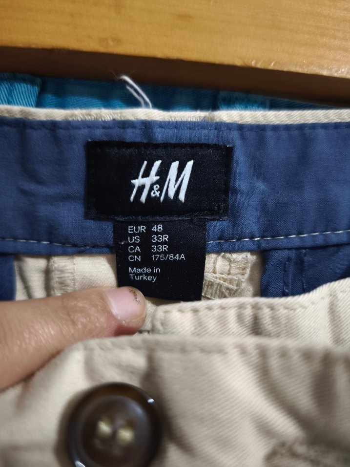 HM Düğmeli Bej Erkek Regular Fit Pantolon - Görsel 2