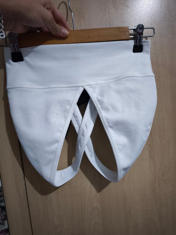 Kadın Kahverengi Kısa Crop Top - Görsel 2