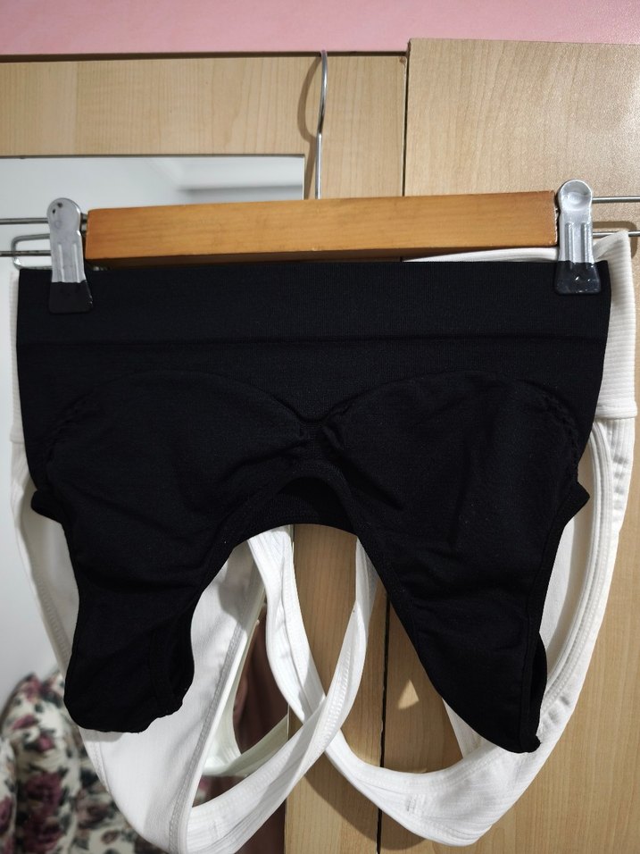 Kadın Kahverengi Kısa Crop Top - Görsel 4