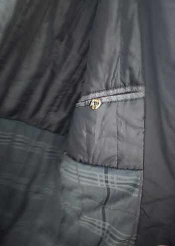 vintage Erkek Siyah Düğmeli Midi Ceket - Görsel 4