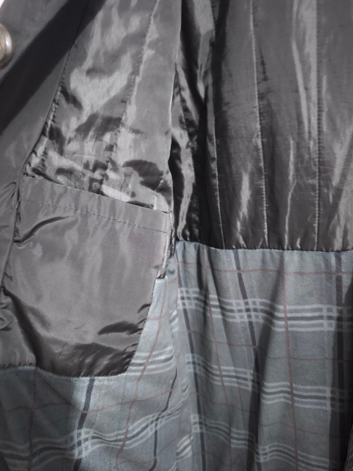 vintage Erkek Siyah Düğmeli Midi Ceket - Görsel 5