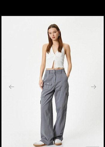 koton pamuklu kargo pantolon - Görsel 2