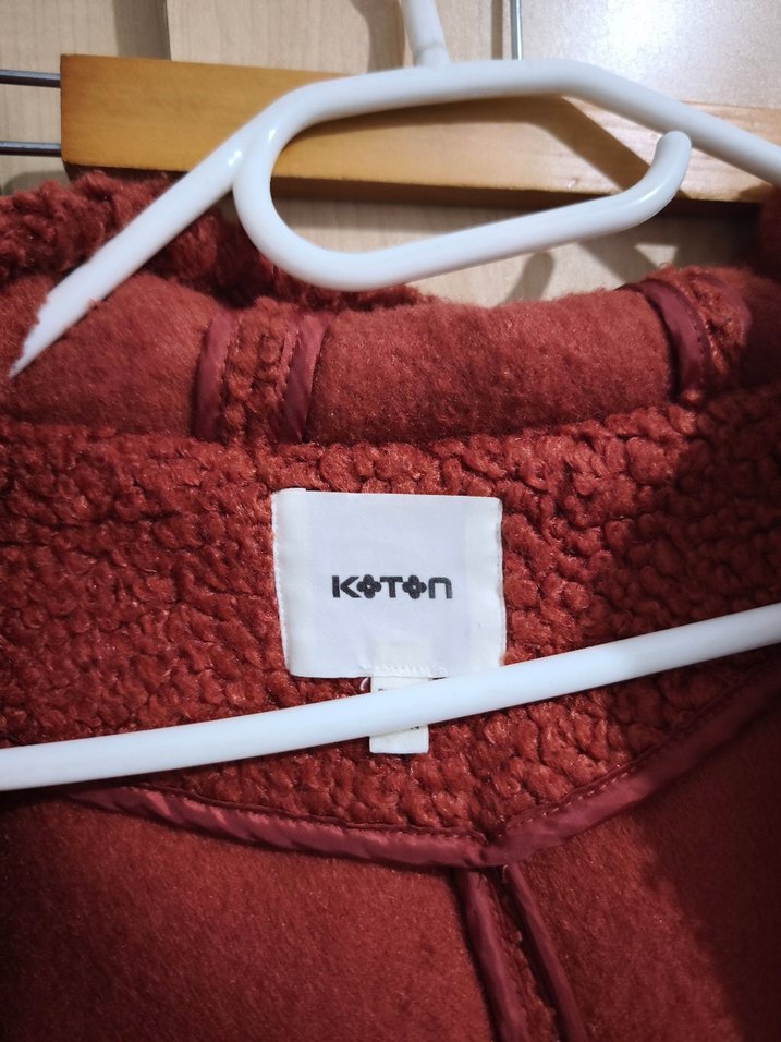 kiremit rengi koton mont - Görsel 2