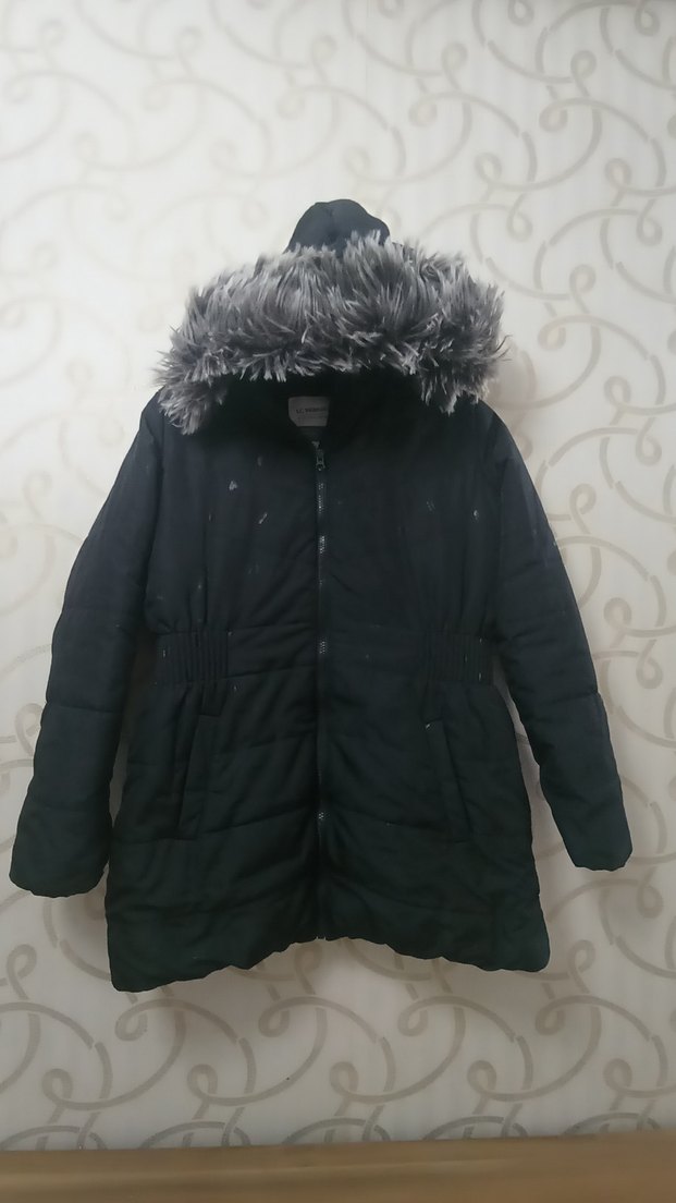 Gri Kürklü çocuk Kışlık Mont - Görsel 2