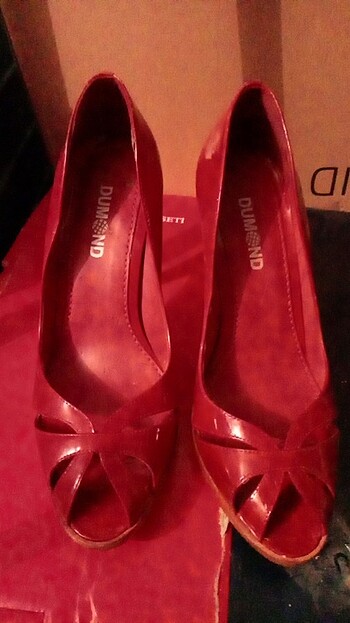 Dumond Dumont marka kırmızı rugan ayakkabı