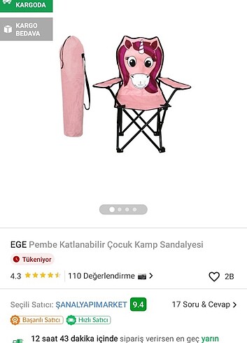 Beden pembe Renk Çocuk kamp sandalyesi
