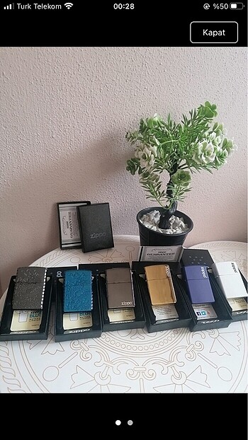 Zippo çakmak özel ilandır. Tane fiyatı 270dir