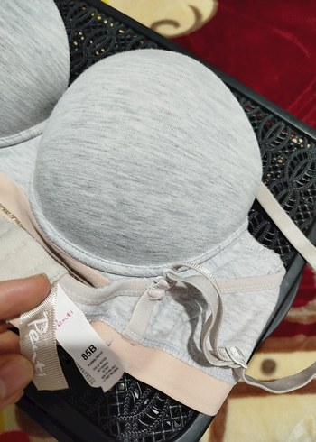 Gri Düz Basic Sütyen - Görsel 2