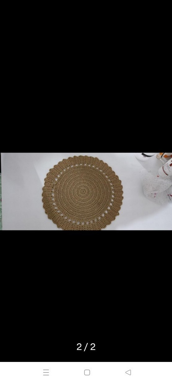 el örgüsü Amerikan servis,6 adet, makrome ipden örülmüş - Görsel 2