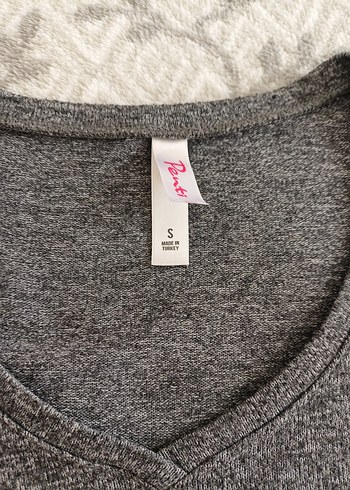 Gri Uzun Kollu Rahat Kesim  Kazak - Görsel 5