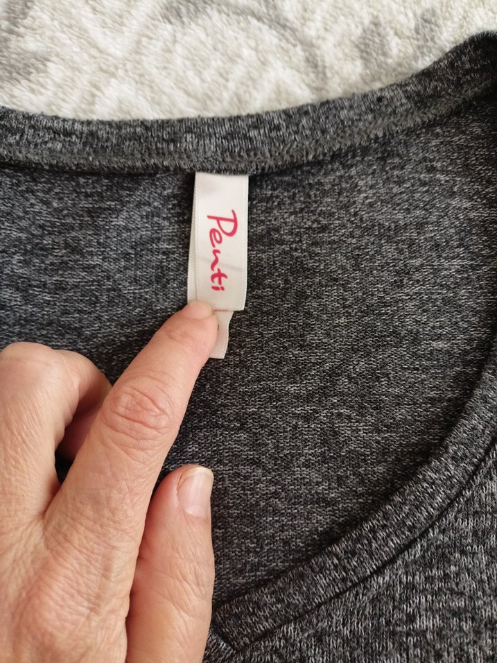 Gri Uzun Kollu Rahat Kesim  Kazak - Görsel 3