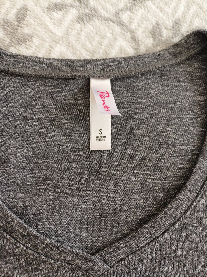 Gri Uzun Kollu Rahat Kesim  Kazak - Görsel 5