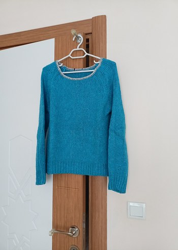 Mavi Triko Kadın Kazak - Görsel 4