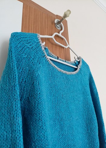 Mavi Triko Kadın Kazak - Görsel 2