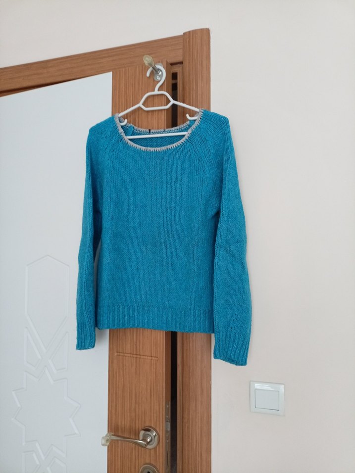 Mavi Triko Kadın Kazak - Görsel 4