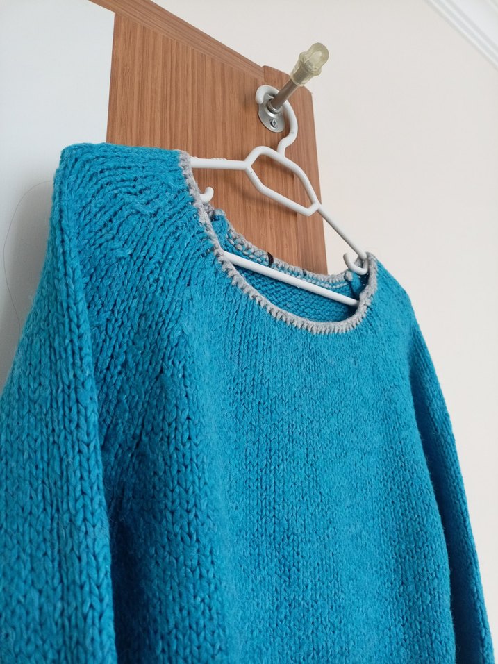 Mavi Triko Kadın Kazak - Görsel 2