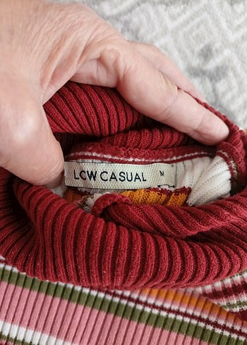 Bohem Çok Renkli Boğazlı Kazak - Görsel 4