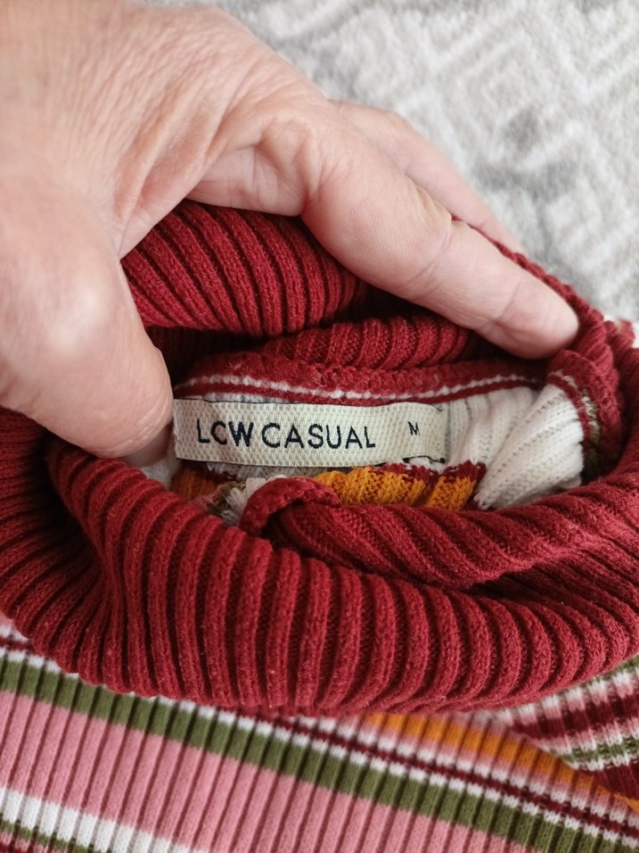 Bohem Çok Renkli Boğazlı Kazak - Görsel 4