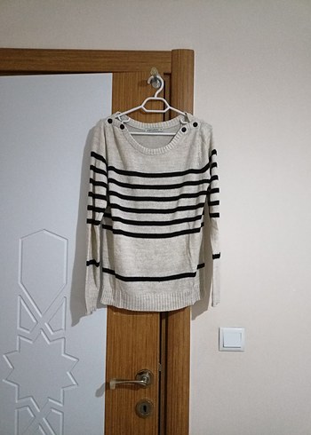 LCW Casual Bej Örgü Kadın Kazak - Görsel 3