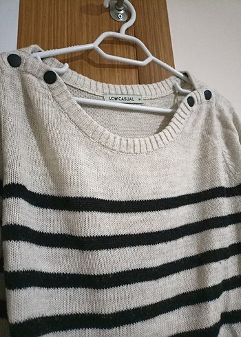 LCW Casual Bej Örgü Kadın Kazak - Görsel 2