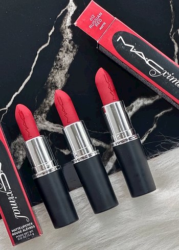 MAC Matte Ruj - Russet Red 3'lü Set