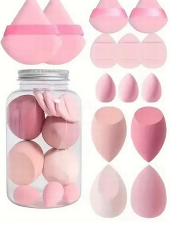 Pastel Pembe Makyaj Süngeri Seti