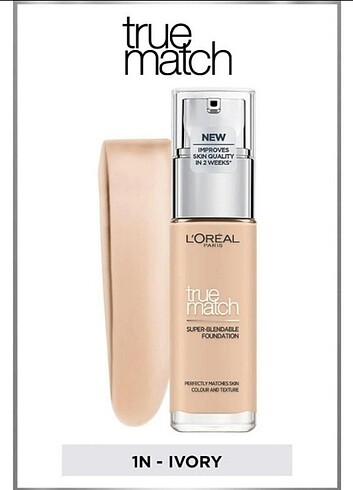 L'OREAL PARİS TRUE MATC FONDÖTEN Orjinal barkod okumalı