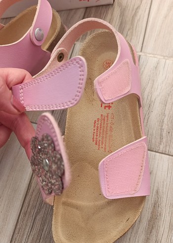 Kız Çocuk Pembe Tokalı Terlik - Görsel 9