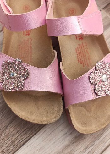 Kız Çocuk Pembe Tokalı Terlik - Görsel 5