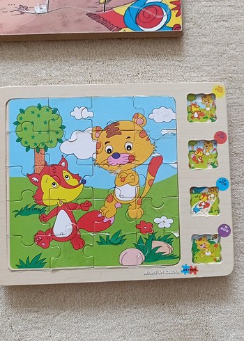 Renkli Çocuk Puzzle Seti ve Ahşap Alfabe - Görsel 6