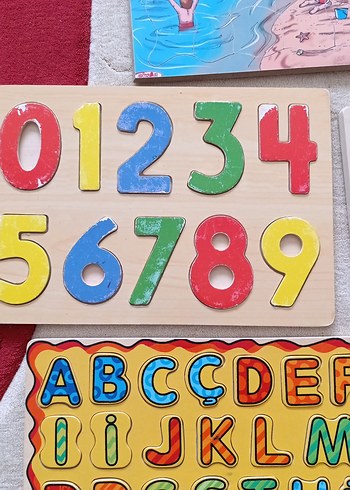 Renkli Çocuk Puzzle Seti ve Ahşap Alfabe - Görsel 5