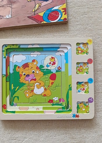 Renkli Çocuk Puzzle Seti ve Ahşap Alfabe - Görsel 11