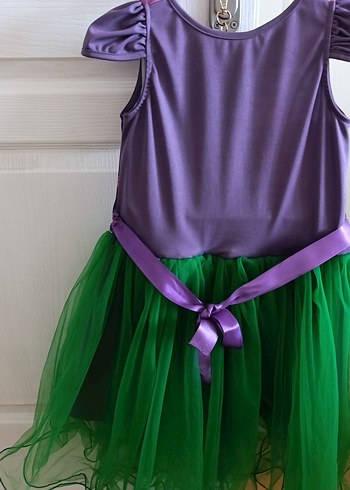 Renkli Deniz Kızı Temalı Kız Çocuk Elbisesi - Görsel 5