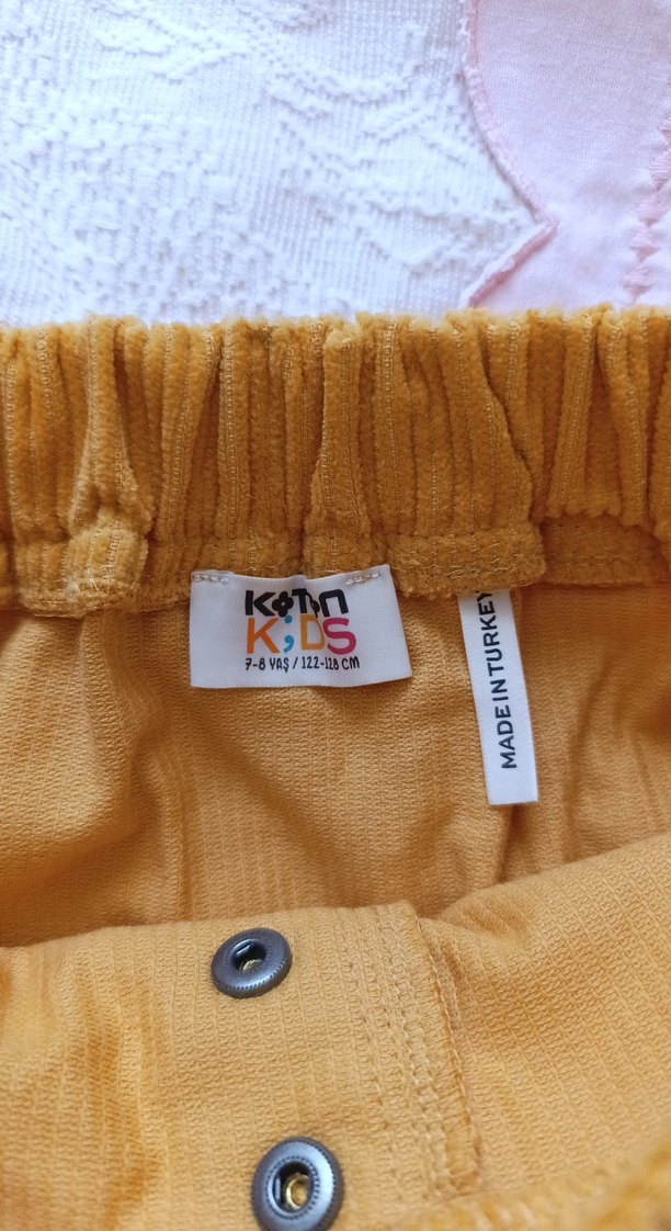 Düğmeli Bohem Tarzı çocuk Mini Etek - Görsel 4