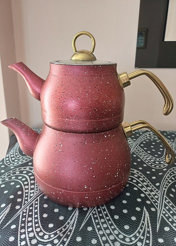 Paçi bordo çaydanlık seti