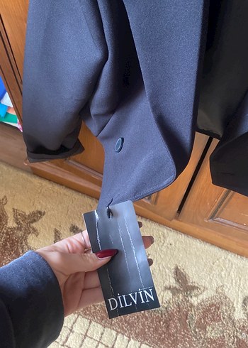 s Beden Düğmeli Kısa siyah Kadın Blazer