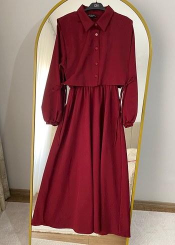 Bordo elbise