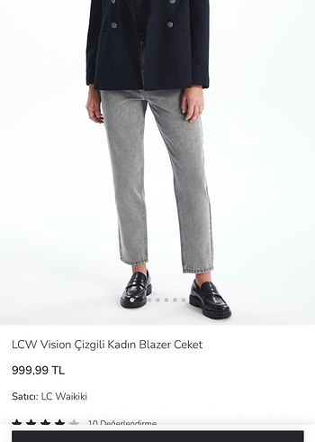 LC Waikiki LCW Vision Çizgili Kadın Blazer Ceket