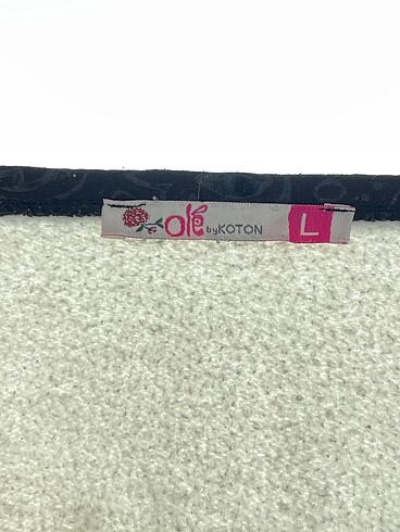l Beden beyaz Renk Koton Sweatshirt %70 İndirimli.