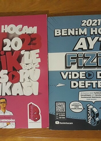  Beden BENİM HOCAM 2023 TYT FİZİK ve AYT FİZİK VİDEO DERS DEFTERİ SETİ
