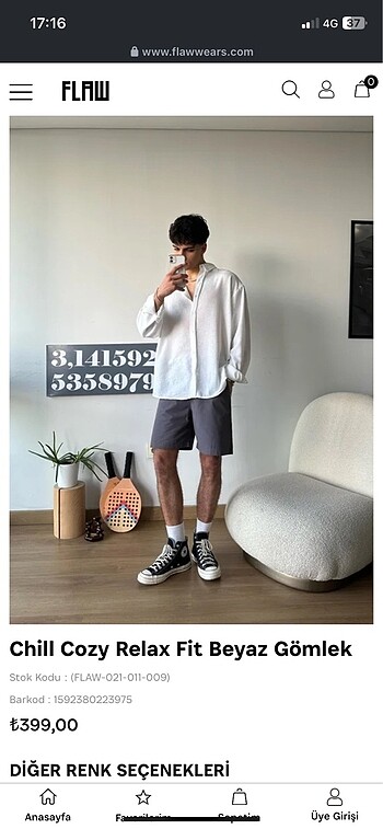 Chill Cozy Relax Fit Beyaz Gömlek