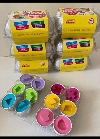  Beden Renk 6LI YUMURTA EŞLEŞTİRME EĞİTİCİ OYUNCAK 
