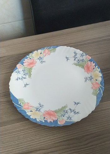ARCOPAL Pastel Çiçek Desenli Mavi Büyük Servis Tabağı 2 adet