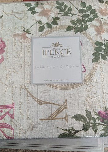 İpekevi İpekçe Home Pembe Çiçek Desenli Pike Takımı