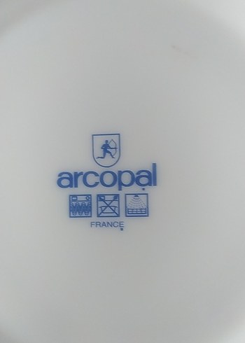 Diğer ARCOPAL Pastel Mavi Çiçek Desenli Pasta Tabağı 12 âdet