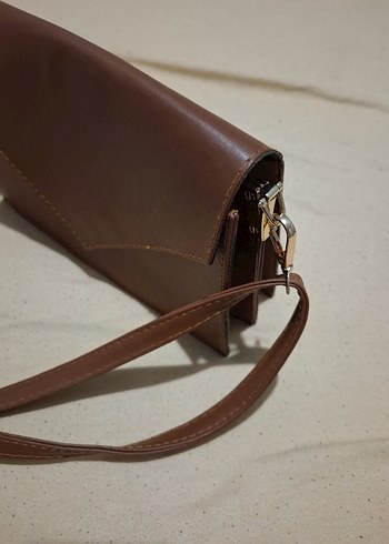 Kahverengi Deri Kadın Çanta - Görsel 5